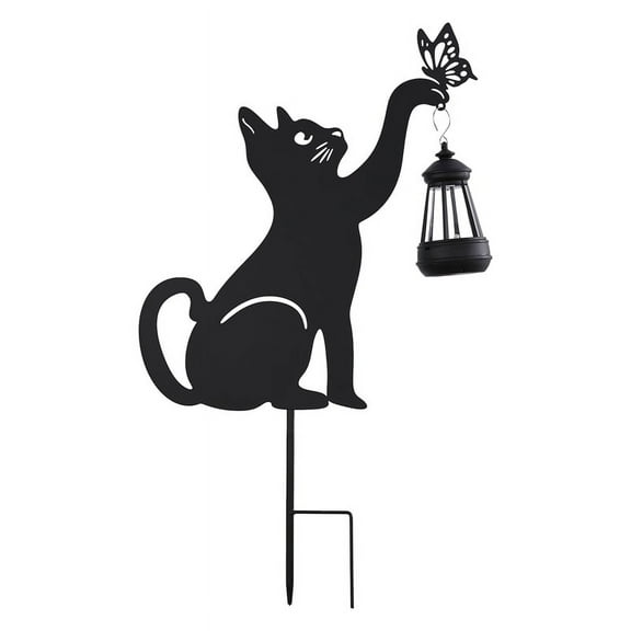 Solar Black Cats Light Outdoor Garden Decoration for of Courtyard, Path, Lawn & Terrace