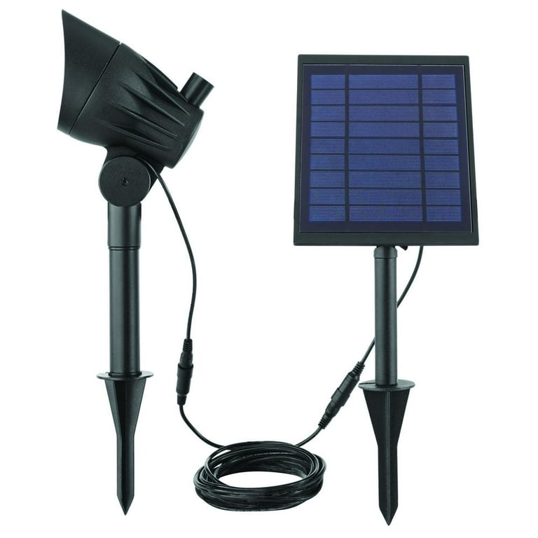 Solar Black LED 150-300 Lumen High-Low Metal Spotlight Solar Black LED 150-300 Lumen High-Low Metal Spotlight