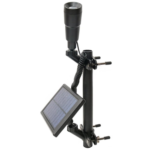 Hampton Bay Solar 50 Lumens Black Outdoor Integrated LED Flag Pole Light; Weather/Water/Rust Resistant