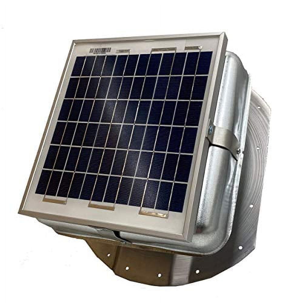 Solar Blaster Mega RoofBlaster Galvanized, Rectangle, 12 w x 24 L, Roof Vent, 800 CFM for 4" Ducting, Black