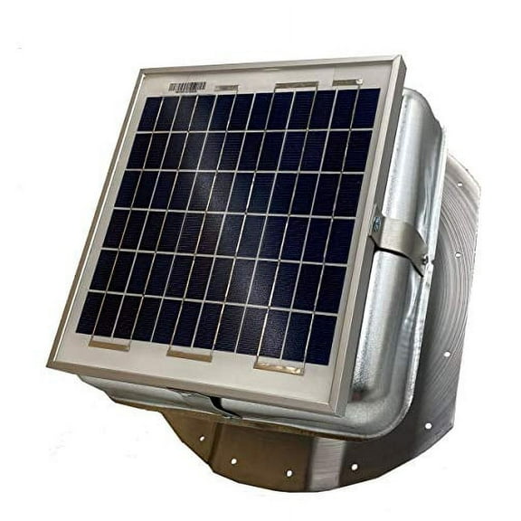 Solar Blaster Mega RoofBlaster Galvanized, Rectangle, 12 w x 24 L, Roof Vent, 800 CFM for 4" Ducting, Black