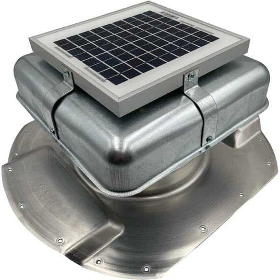 Solar Blaster Solar 3W RoofBlaster for 6.5 ribbed Conex Containers (galvanized) | Ventilation solution for shipping containers | Powered completely by the Sun Solar Fan/Vent Unit