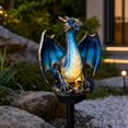 thumbnail image 1 of Solar Blue Ice Dragon Garden Light, 16 Inch 3D Glowing Fantasy Dragon Yard Decor, Dragons Solar Lights Outdoor Resin Lamp, Gothic Garden Decor Figure with LED for Halloween Decorations (Blue) ﻿, 1 of 5