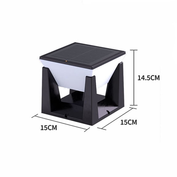 Solar Bollard Light Outdoor Led Warm White Lighting For Patio And Garden