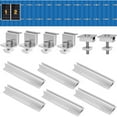 thumbnail image 1 of Solar Bracket Trapezoidal Sheet PV Mounting Rail 30CM End/Middle Clamps 30-35MM, 1 of 5