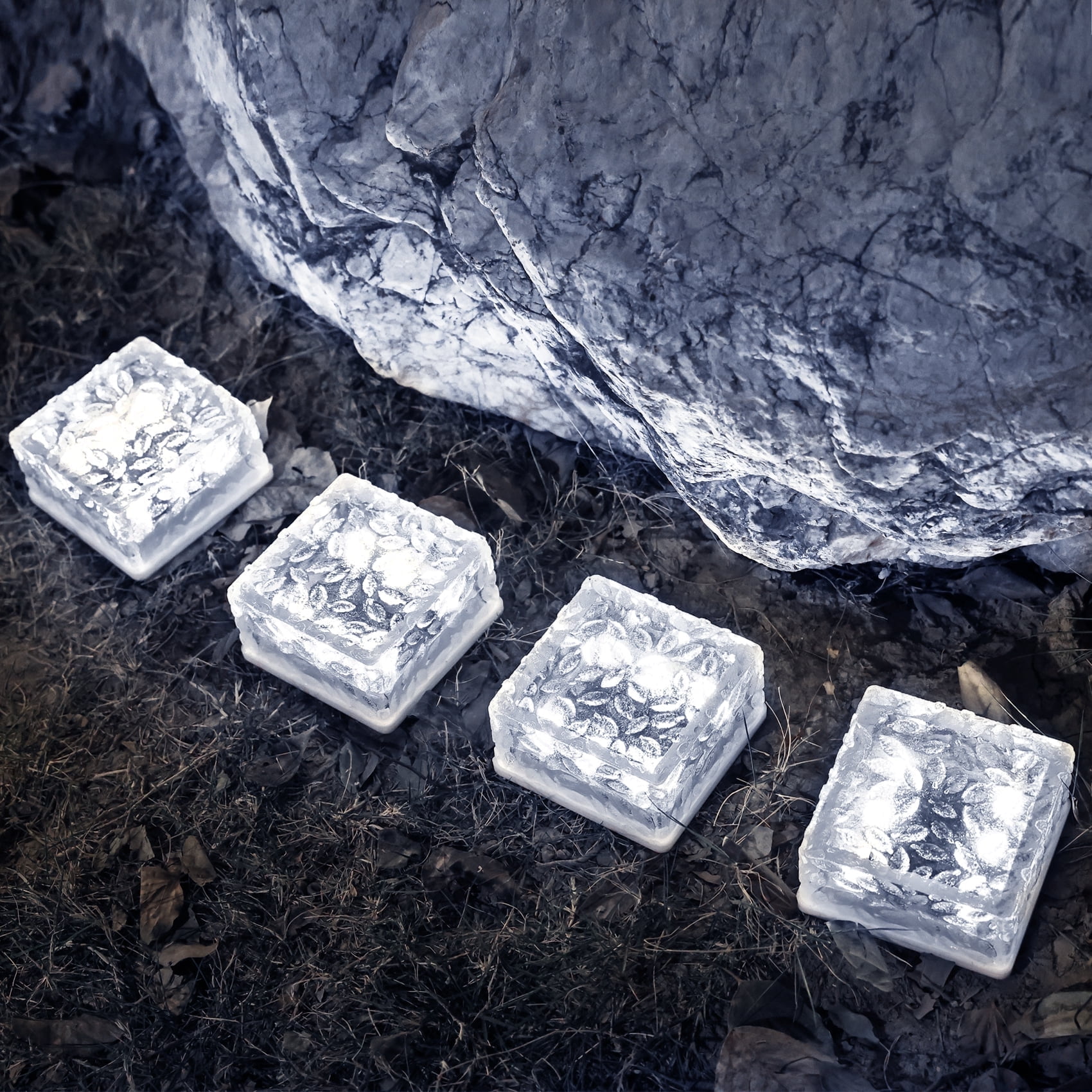 Solar Brick Lights Outdoor Solar Lights for Yard 4X4