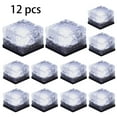 thumbnail image 1 of Solar Brick Lights - Solar Ice Cube Lights Outdoor Waterproof Brick Light Lamp for Garden Courtyard Pathway, Christmas Festival Decorative Ice Rock Cube Lights (12 Pack) (Cold White), 1 of 10