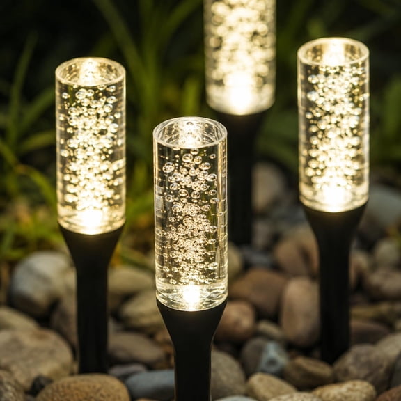 Solar Bubble Multicolor Lights, 20 LED Outdoor Garden Pathway Lights