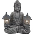thumbnail image 1 of Solar Buddha Garden Statue, Resin LED Decor for Patio Lawn, 8.1x4.5x9.1 in, 1 of 5