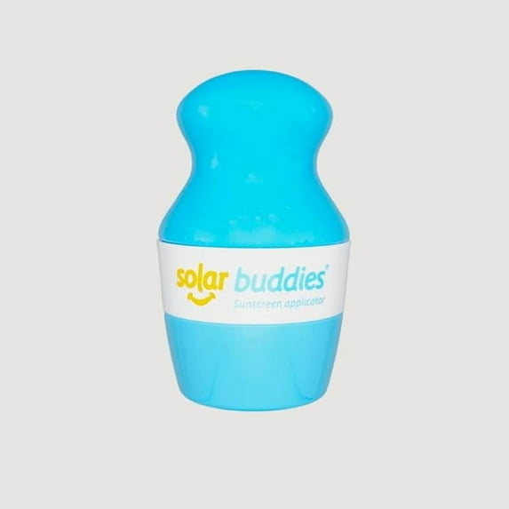 Solar Buddies Sunscreen Applicator - Single Full Blue - Refillable Roll on Sponge Sunscreen, Suncream & Lotion Applicator For Kids, Adults & Families - Holds 3.4fl oz, Perfect Size for Travel