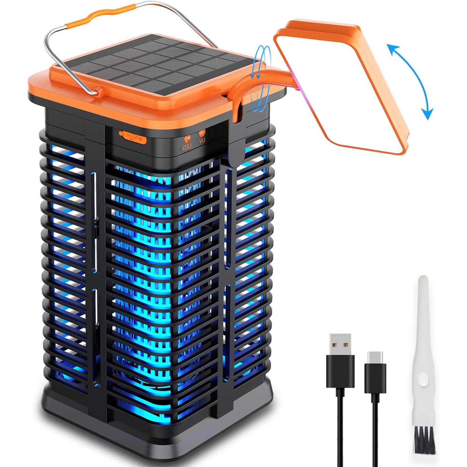 Solar Bug Zapper with LED Light, Cordless Mosquito Traps, Electric