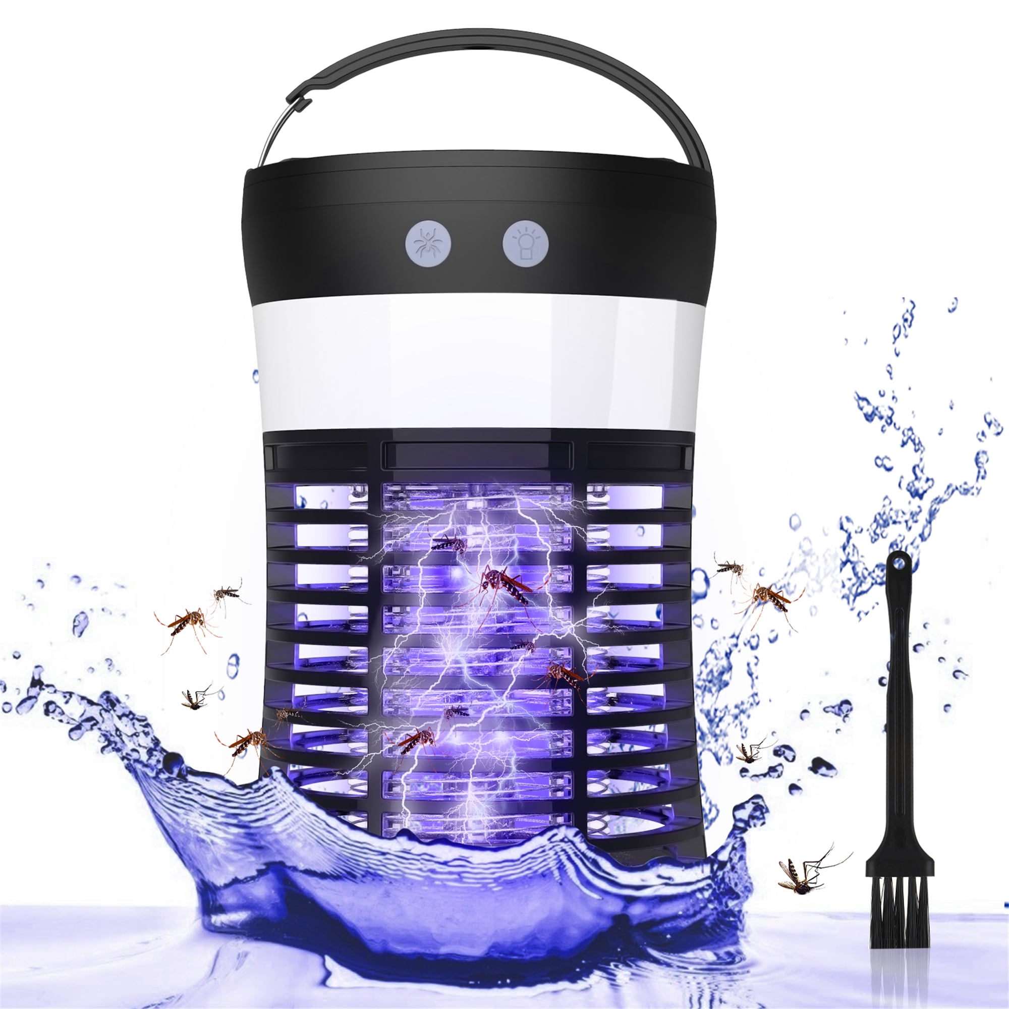 Solar Bug Zapper Lantern, Waterproof Mosquito Killer Lamp with Camping
