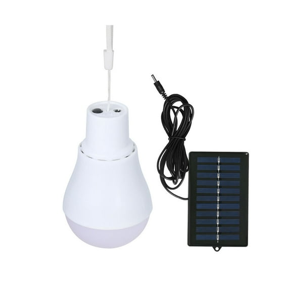 Solar Bulb Light USB Rechargeable Portable Camping Lantern Outdoor Hiking Emergency Light with Lanyard 5V 850mAh Battery 4+ Hours