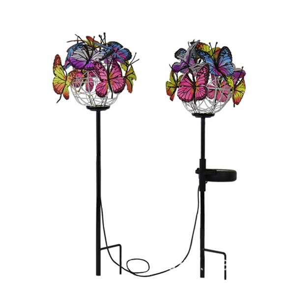 Solar Butterfly Balls Lights Solar Yards Decorative Light Outdoor Garden Light for Patio Pathway