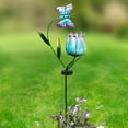 thumbnail image 1 of Solar Butterfly Flower Garden Stake - Pink, 1 of 5