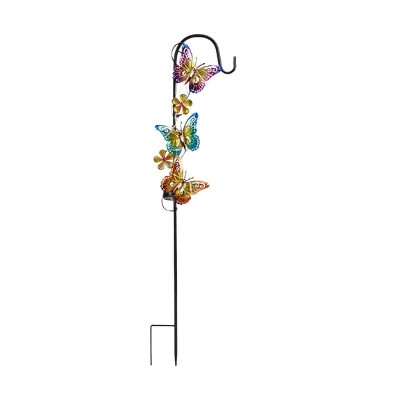 Solar Butterfly Garden Stake Lights Outdoor,Decorative Metal Insect Landscape Lamp With Automatic Dusk To Dawn Sensor,Waterproof Solar Powered Lawn Yard Pathway Patio Decorative Lighting