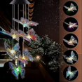 Solar Butterfly Wind Chimes For Outside,automatic Light Color Changing