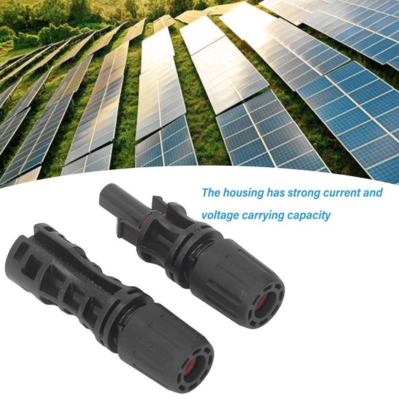 Solar Cable Connectors, 5 Pair, Weatherproof, 1500V 30A, Male/Female With Pins