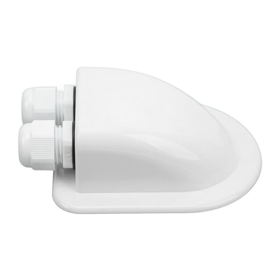 Solar Cable Entry Gland, ABS White Double Hole IP68 Waterproof Solar Wire Entry Box For Campervan