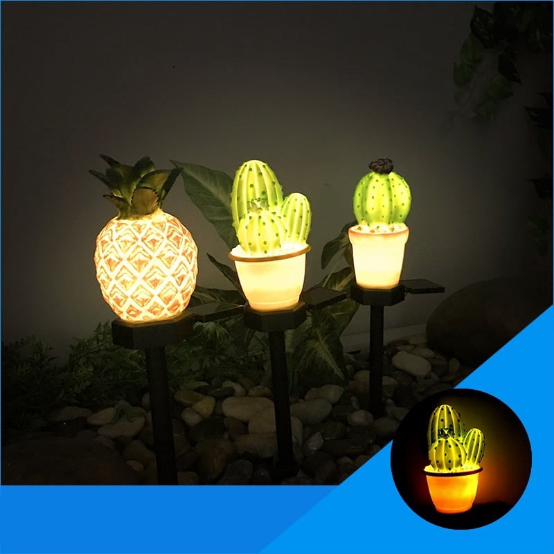 Solar Cactus Lawn Light – Decorative Outdoor Garden Lamp, Warm White, IP44, 6-12H Run Time, For Patio, Yard & Emergency Use