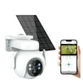Solar Camera Remote Access AI Detection 4MP 4X Digital Zoom