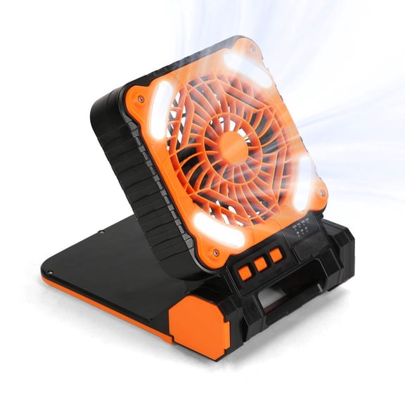 Solar Camping Fan With LED Lantern