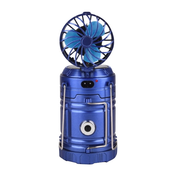 Solar Camping Lantern with Fan, Portable Rechargeable Led Light for Outdoor, Telescoping Emergency Lantern for Hurricane, Power Bank for Phone Charging, 3-In-1 Camping Essential for Tent