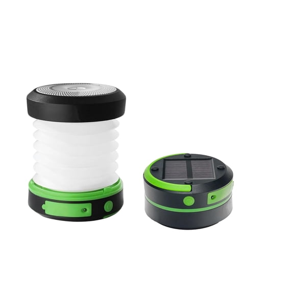 Solar Camping Lantern - LED Lanterns for Power Outages,Camping Lights,Emergency Flashlight - Collapsible Lamp,Rechargeable W/ Solar or Plug