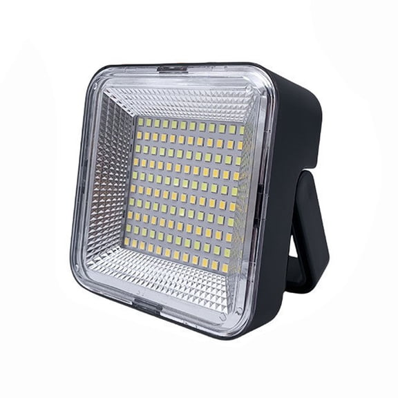 Solar Camping Lantern LED Outdoor Light Rechargeable Portable Floodlight with Foldable Stand for Tent Hiking Emergency Use