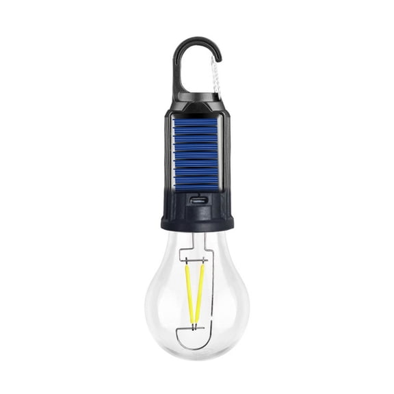 Solar Camping Lantern, Outdoor Rechargeable String Lights, Warm Led Bulb for Tent, Portable Waterproof for Patio, Hanging Ambient Lighting for Backyard