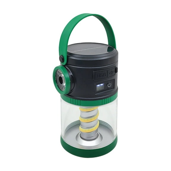 Camping & Hiking Solar Camping Light With Digital Display USB Charger Emergency Power Bank for Outdoor Backpacking Travel