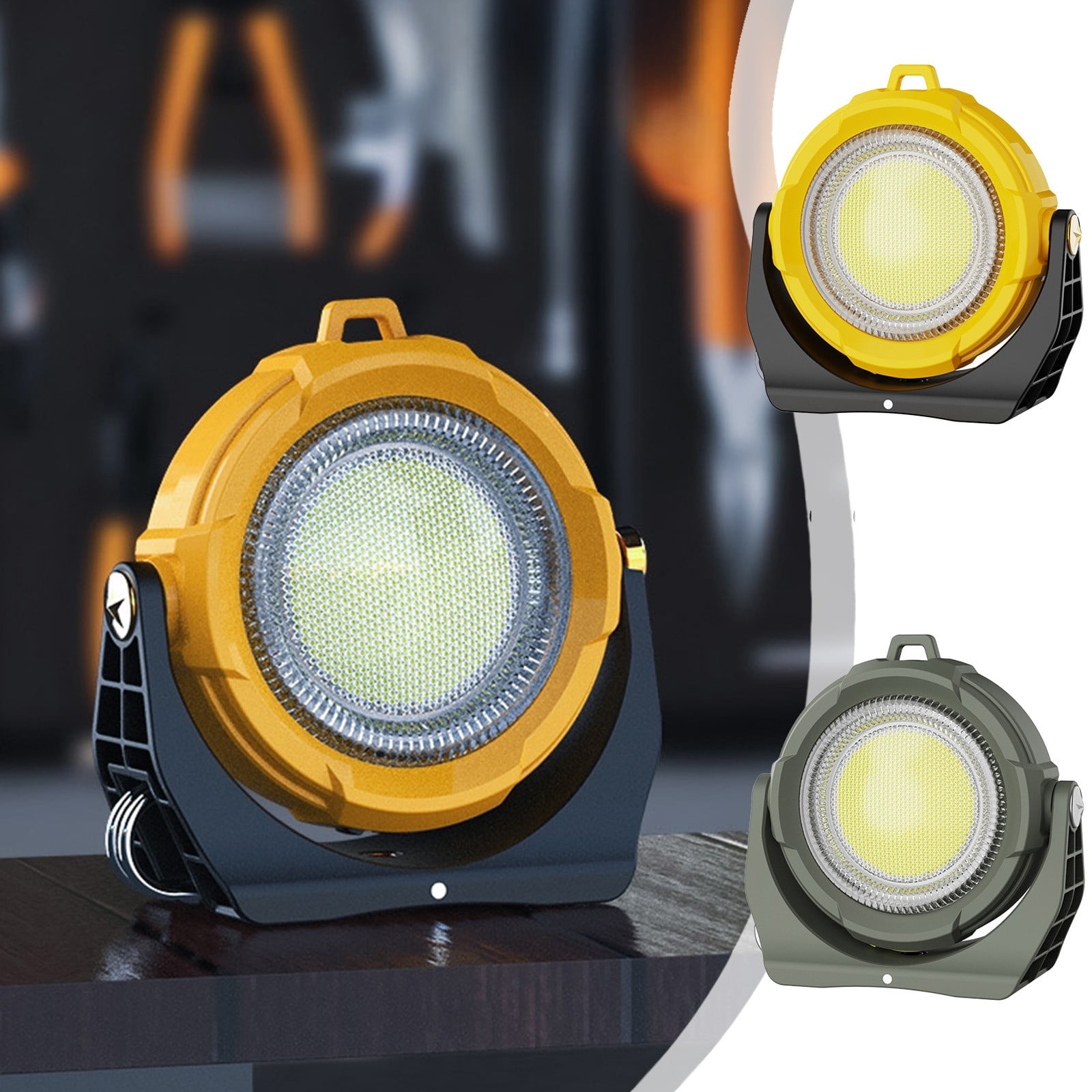Solar Camping Light Portable LED Work Lamp | USB Rechargeable & Solar Power | 2000LM IP65 Waterproof | RGB/White Modes | Digital Display | 8-20 Hr Endurance | For Outdoor, Hiking, Fishing
