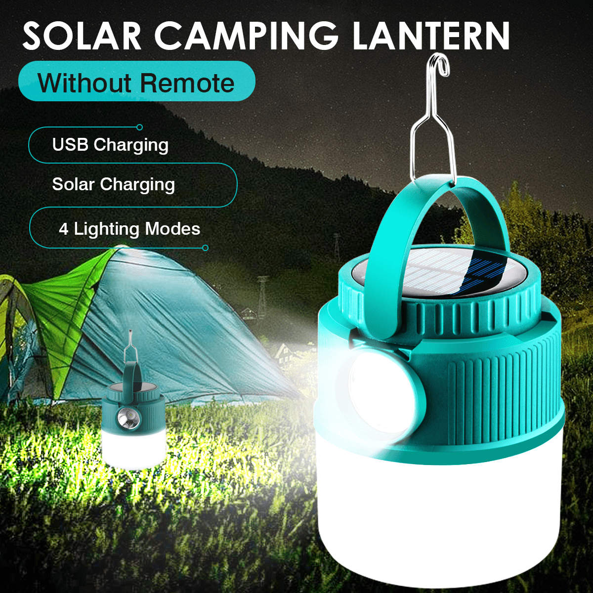 Solar Camping Lights Camping Lanterns LED Camping Light Rechargeable