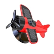 Solar Car Dashboard Plane Ornament with 360 Quiet Rotation ABS Auto Decoration Not Slip Dashboard Plane