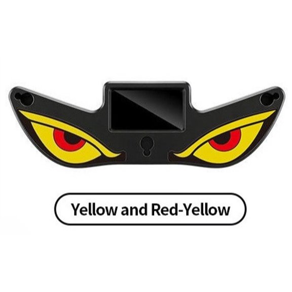 Solar Car Evil Eye LED Warning Light Car Window Decorative Ambient Light Auto Accessories