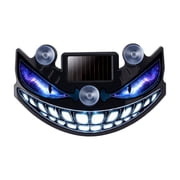 Solar Car Evil Grin LED Devil Eyes Light, Suction Cup Window Warning Lamp for Automobile Truck SUV Rear Windshield Halloween Car Decor