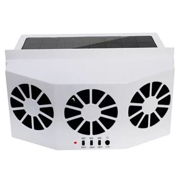 Solar Car Ventilation Exhaust Fan, Triple Air Circulation Cooler, Energy-Saving Auto Window Fan for Vehicle