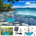 thumbnail image 1 of Solar Cascade Hanging Bird Bath Fountain, Explosion Outdoor Garden Floating Hanging Solar Bird Feeder, Large Humming Birds Baths Fountains, with Solars Pump & Glass Bowl, for Outdoor, Gardens, 1 of 6
