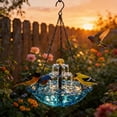thumbnail image 1 of Solar Cascade Hanging Bird Bath Fountain – Solar Powered Cascading Outdoor Water Fountain with Pump & Bowl, Hanging Bird Bath for Patio, Backyard, Lawn, Garden Decor, 1 of 9