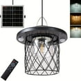 thumbnail image 1 of Solar Chandelier Outdoor Chandelier 5W Charging 4400mAh Battery 8-20 Hours Runtime 5 Modes Remote Control Waterproof Heat Cold Resistant Indoor Outdoor Use, 1 of 7