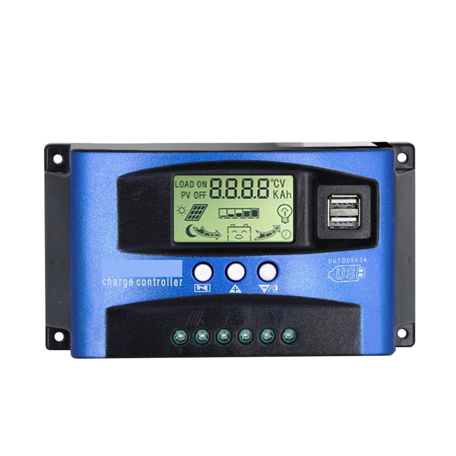 Solar Charge Controller 30A-100A 12V/24V Dual USB LCD Display ,Wide ...