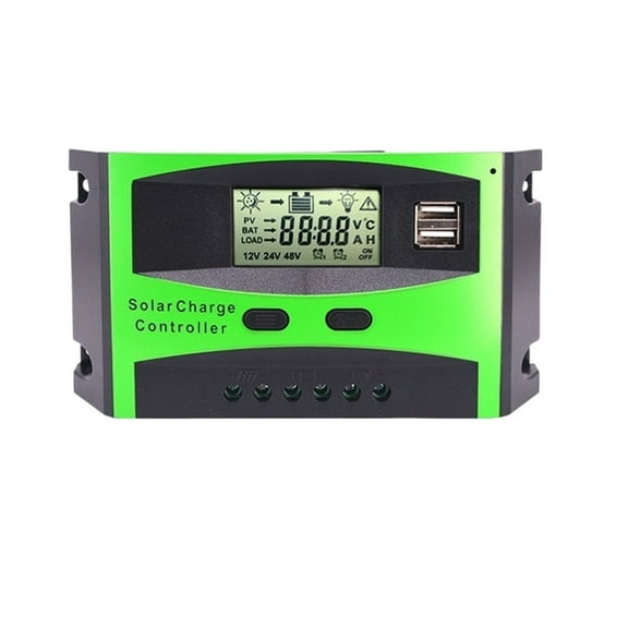 Solar Charge Controller MPPT 10A 20A 30A LCD Display 12V 24V AUTO Dual USB Solar Charge And Discharge Controller