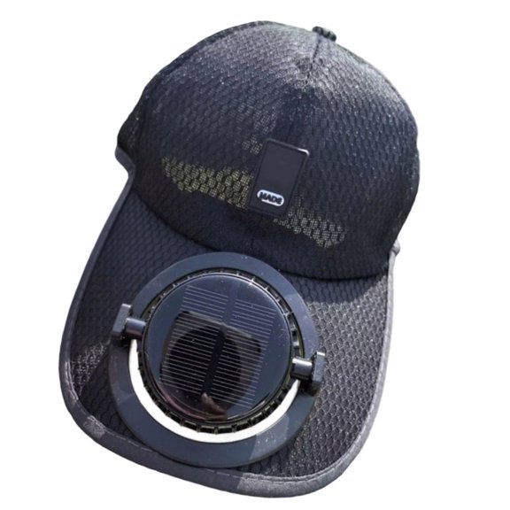 Solar Charged Ventilated Hat Adjustable Airflow USB Rechargeable For Sun Protection