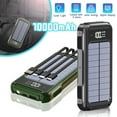 thumbnail image 1 of Solar Charger 10000mAh High Capacity Solar Power Bank with Built-in USB C & USB Input Cables, Fast Charge Portable Phone Charger with 4 Outputs & 2 Inputs for iPhone Samsung Tablet, 1 of 11