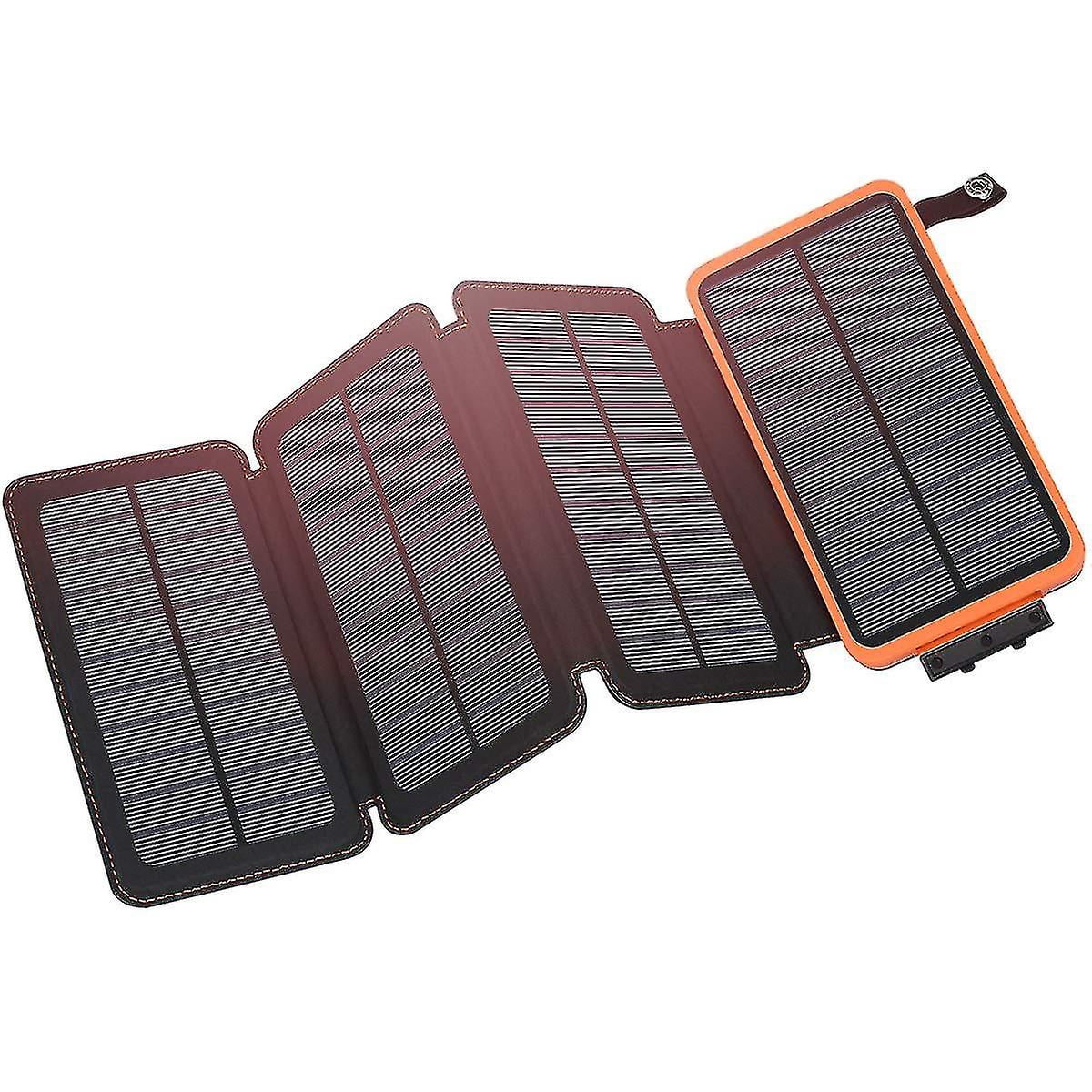 Ultra-Portable Outdoor Charger with 4 Efficient Solar Panels 25000mAh Solar Power Bank