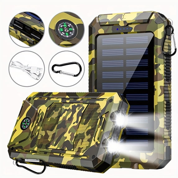 Solar Charger-40000mAh Solar Charger Power Bank -Portable Solar Phone Battery Panel Charger, QC3.0 Dual USB Port Battery Pack Charger Portable For All Cell Phones & Electronic Devices- Long Lasting