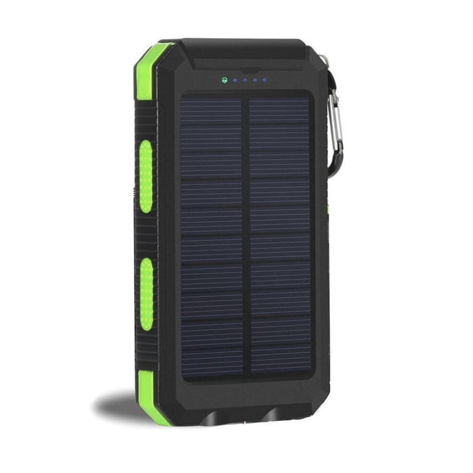 Solar Power Bank, iMounTEK 10000mAh External Battery Pack with Dual USB  Ports SOS LED Lights Compass for Camping Hiking