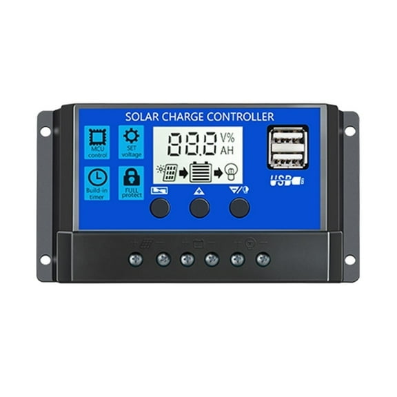 Solar Charger Controller 60A 50A 40A 30A 20A 10A 12V 24V Battery Charger USB Solar Panel Regulator For Max 50V PV Input ,Multiple Protection Functions