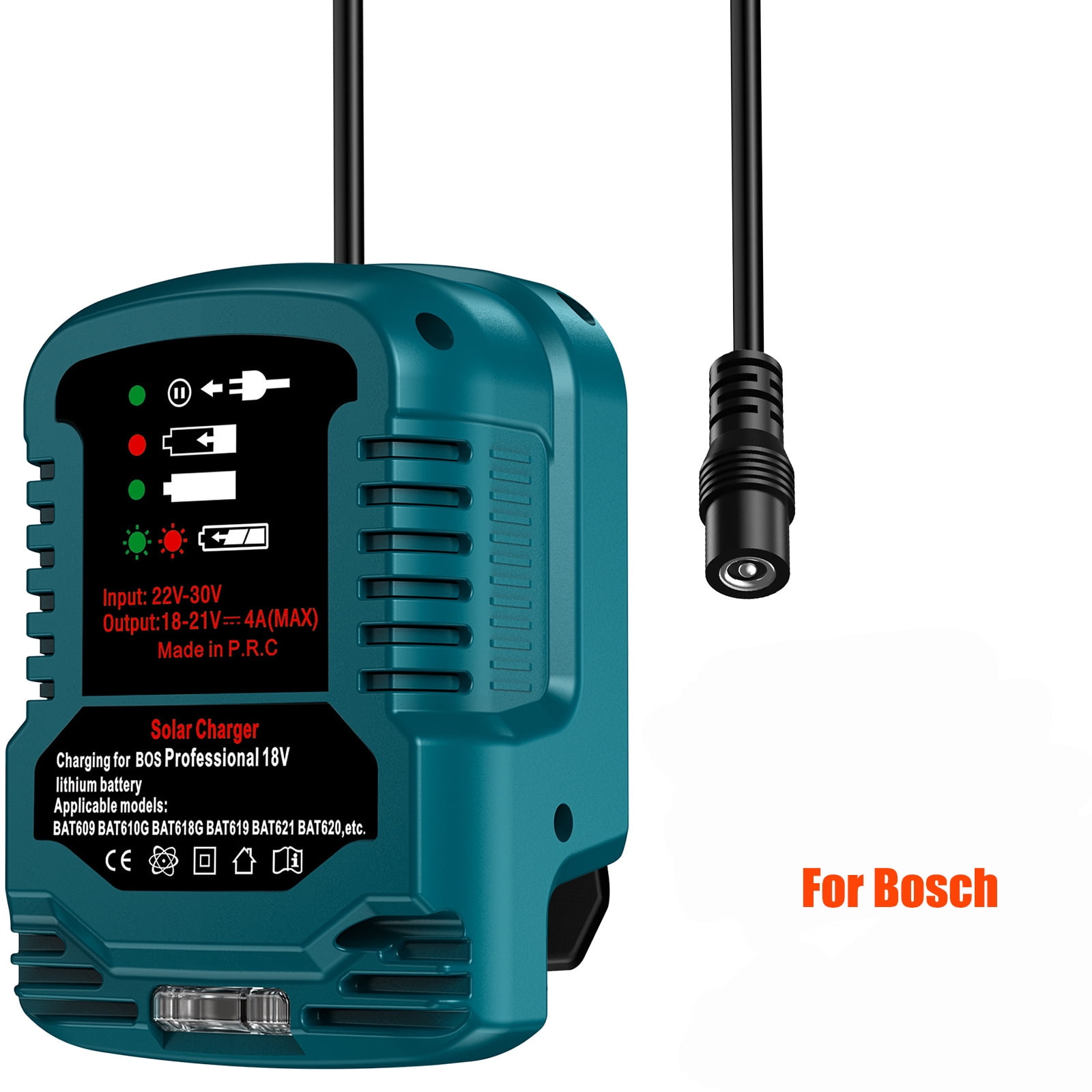 Solar Charger Portable Cordless Tool Battery Charger Compatible for Bos*ch 18V Li-ion Batteries for Solar Panels