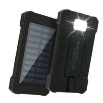 Solar Charger Power Bank 26800mAh, Portable Fast Charging Power Bank with Type-C & USB Ports, Compatible with iPhone, Samsung & More, Waterproof Solar Panel for Camping and Outdoor Use(Black)